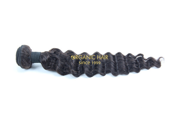 Factory price deep wave brazilian human hair extensions